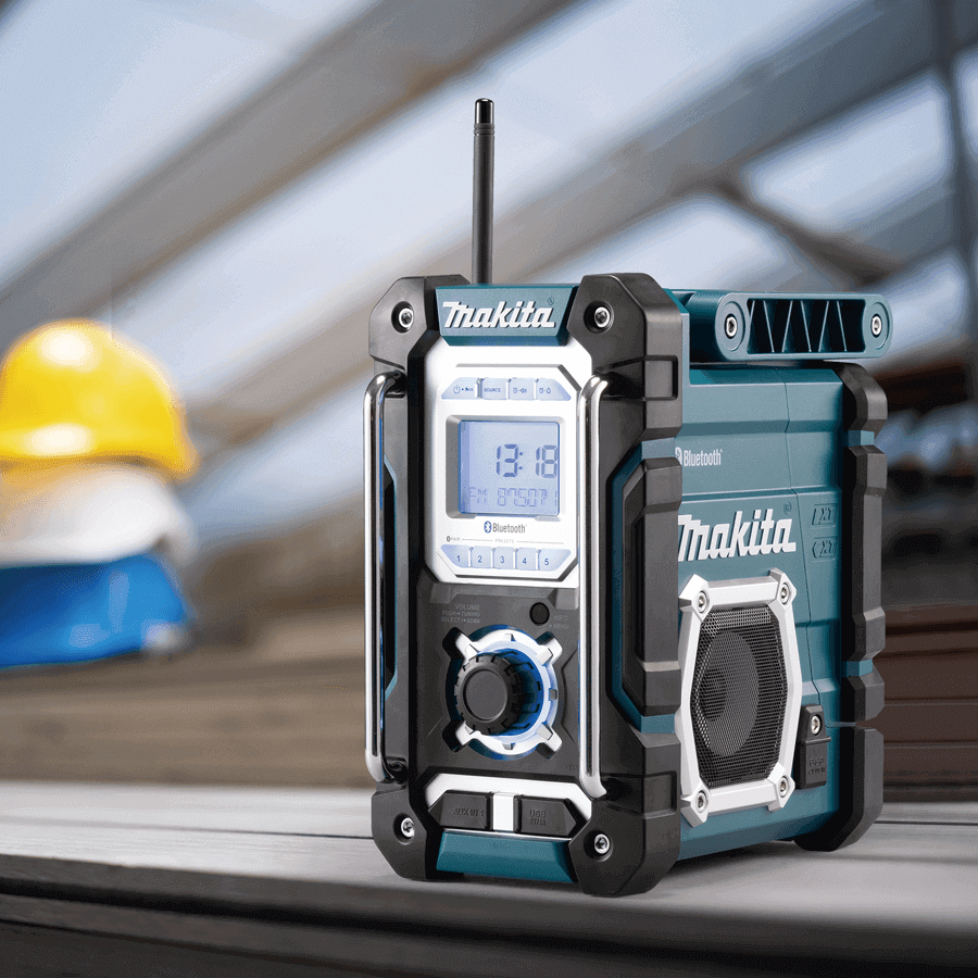 Makita DMR108N Cordless Jobsite Radio 10.8-18V / AC,CXT,LXT (Bare) - KHM Megatools Corp. Makita DMR108N Cordless Jobsite Radio 10.8-18V / AC,CXT,LXT (Bare) - KHM Megatools Corp.